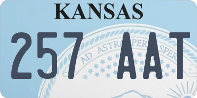 KS license plate 257AAT