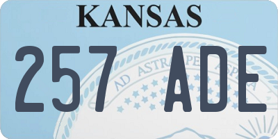 KS license plate 257ADE
