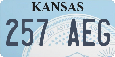 KS license plate 257AEG
