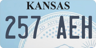 KS license plate 257AEH