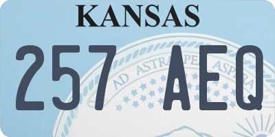 KS license plate 257AEQ