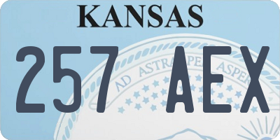 KS license plate 257AEX