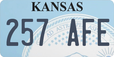 KS license plate 257AFE