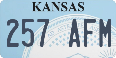 KS license plate 257AFM