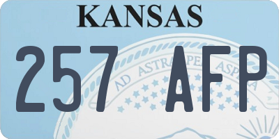 KS license plate 257AFP