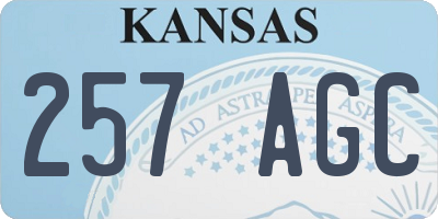 KS license plate 257AGC