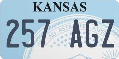 KS license plate 257AGZ