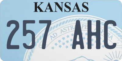 KS license plate 257AHC