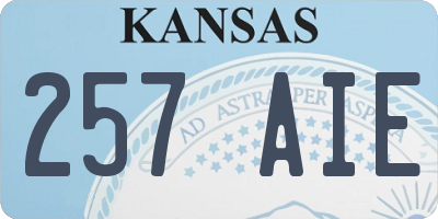 KS license plate 257AIE