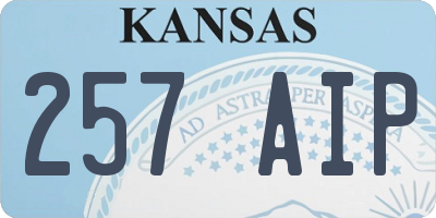 KS license plate 257AIP