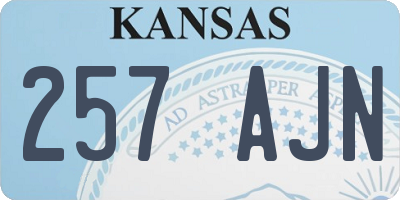 KS license plate 257AJN
