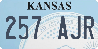 KS license plate 257AJR
