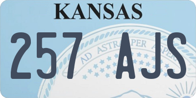 KS license plate 257AJS