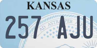 KS license plate 257AJU