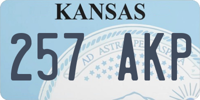 KS license plate 257AKP