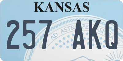 KS license plate 257AKQ