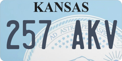 KS license plate 257AKV