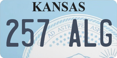 KS license plate 257ALG