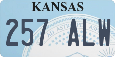 KS license plate 257ALW