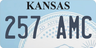 KS license plate 257AMC