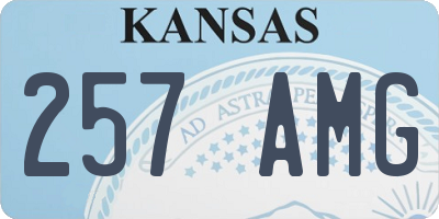 KS license plate 257AMG