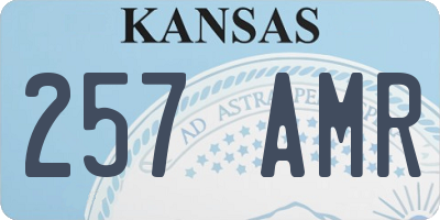 KS license plate 257AMR