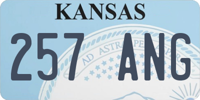 KS license plate 257ANG
