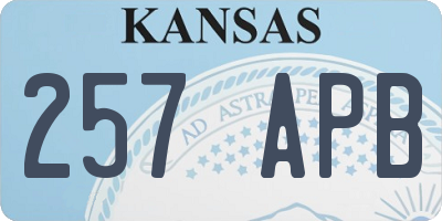 KS license plate 257APB