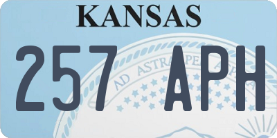 KS license plate 257APH