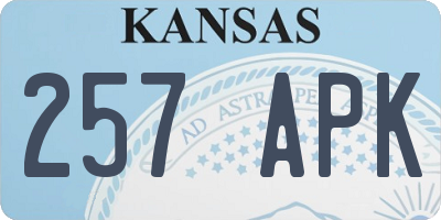 KS license plate 257APK