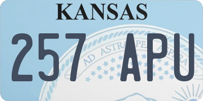 KS license plate 257APU