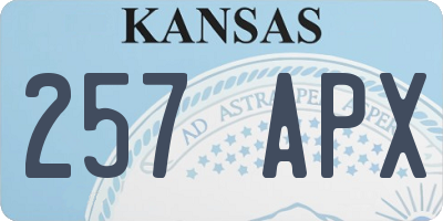 KS license plate 257APX