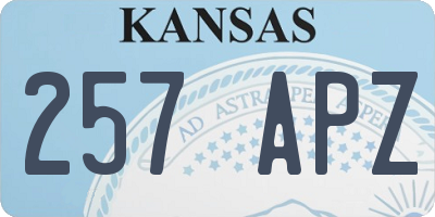 KS license plate 257APZ