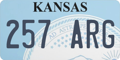 KS license plate 257ARG