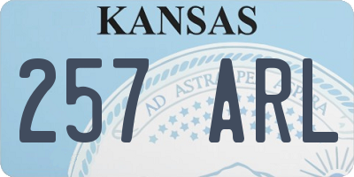 KS license plate 257ARL