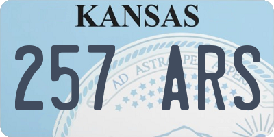 KS license plate 257ARS
