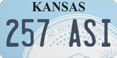 KS license plate 257ASI