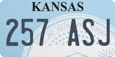 KS license plate 257ASJ