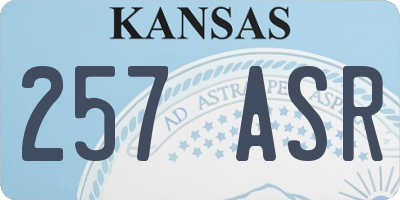 KS license plate 257ASR