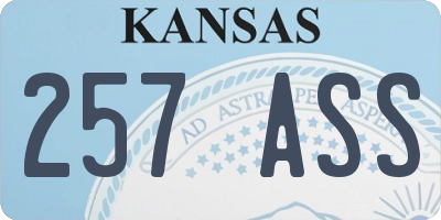 KS license plate 257ASS