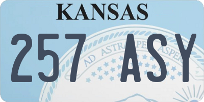 KS license plate 257ASY