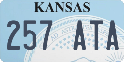 KS license plate 257ATA