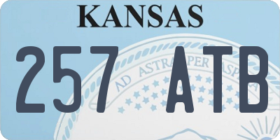 KS license plate 257ATB