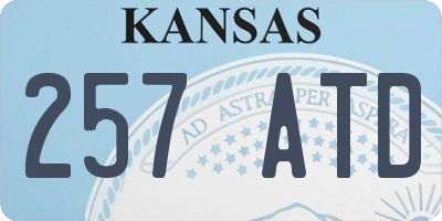 KS license plate 257ATD