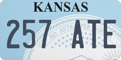 KS license plate 257ATE
