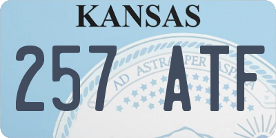 KS license plate 257ATF