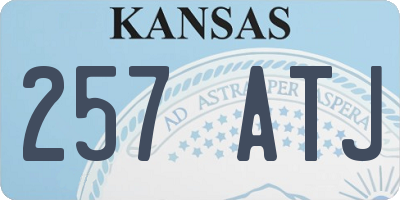 KS license plate 257ATJ
