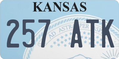 KS license plate 257ATK