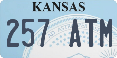 KS license plate 257ATM