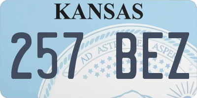KS license plate 257BEZ